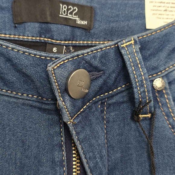 1822 Denim Low Rise Skinny Jeans 6 Medium Wash Y2K NWT - Picture 7 of 8